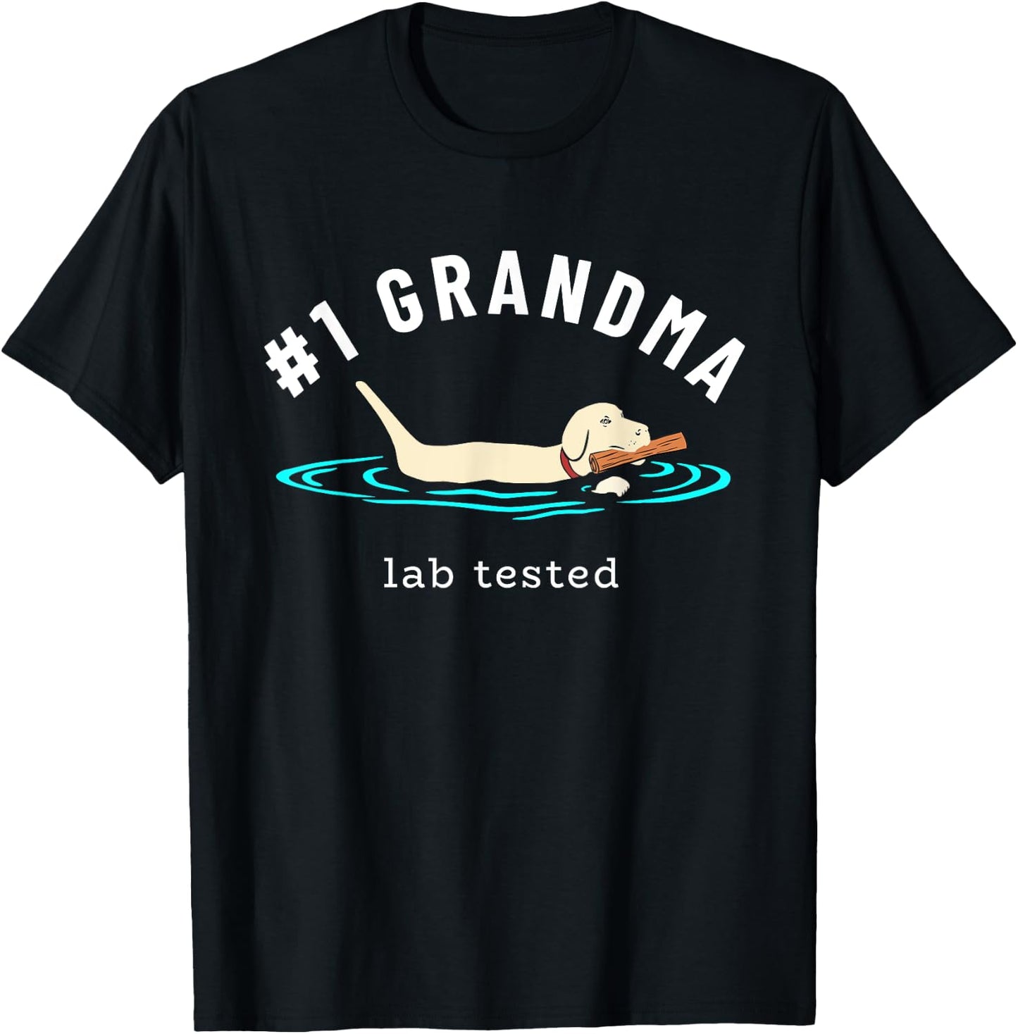 Lab Grandma Yellow Labrador Retriever - Lab Dog Lover T-Shirt - T-Shirt | Black