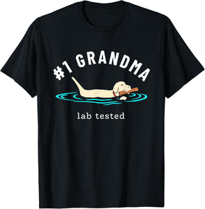 Lab Grandma Yellow Labrador Retriever - Lab Dog Lover T-Shirt - T-Shirt | Black