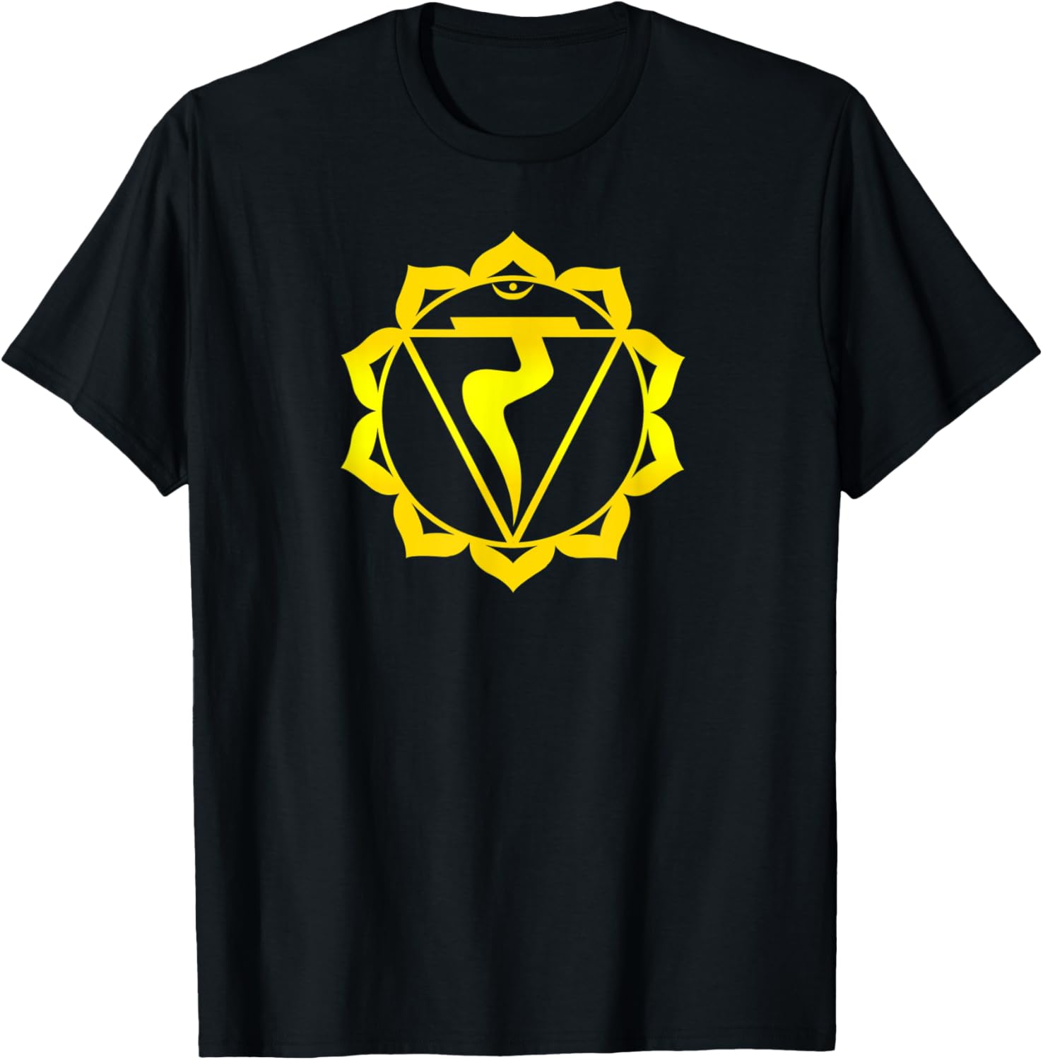 Manipura Navel Chakra Yoga T-Shirt - T-Shirt | Black