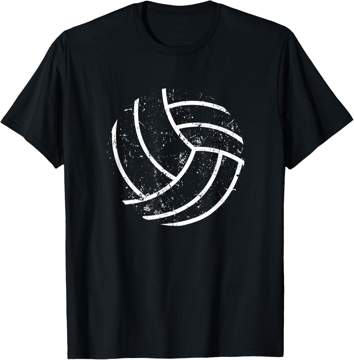 Volleyball Player Sports Volley Ball Silhouette Vball T-Shirt - T-Shirt | Black