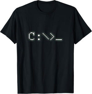 C Prompt DOS Program Line Command Programming Nerdy Fun T-Shirt - T-Shirt | Black