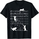Cute Cat Kitty Playing Music Clef Piano Musician Art T-Shirt - T-Shirt | Black