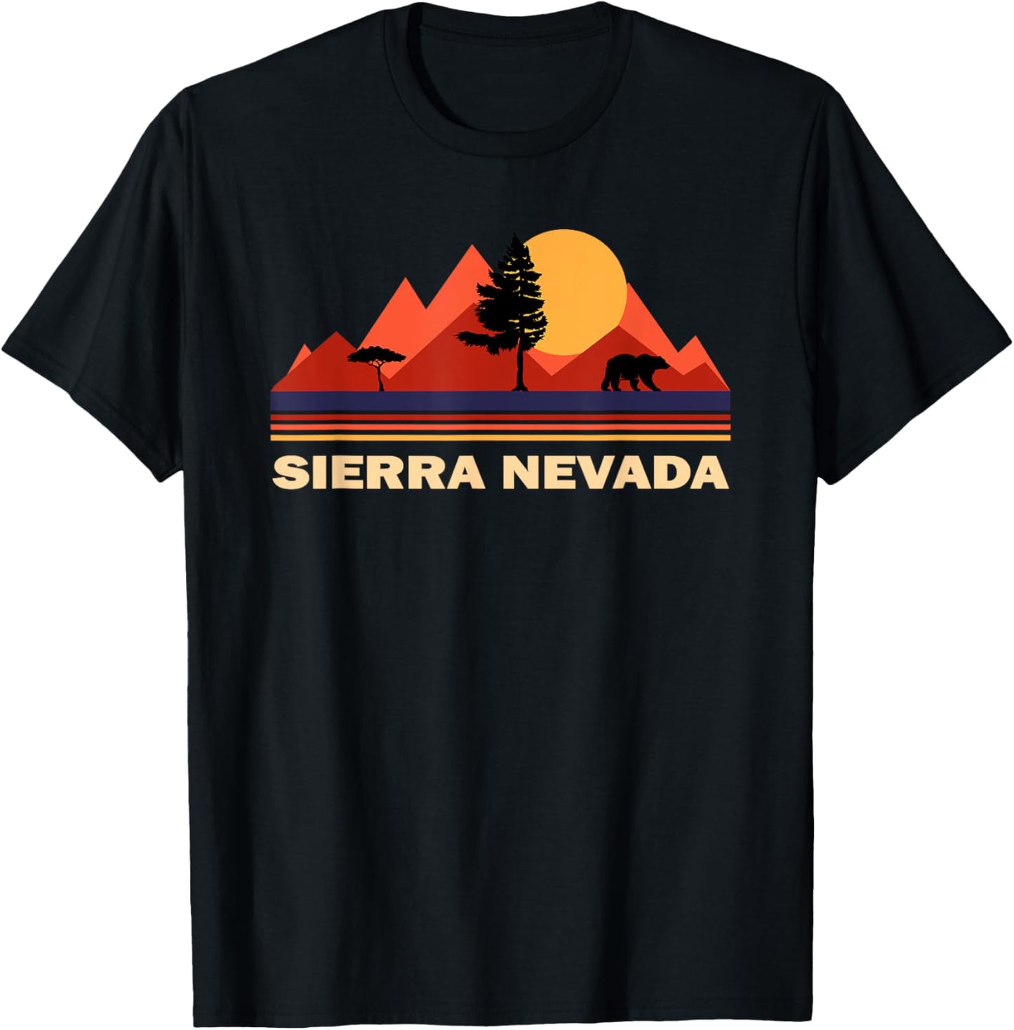 Retro Sierra Nevada T-Shirt - T-Shirt | Black