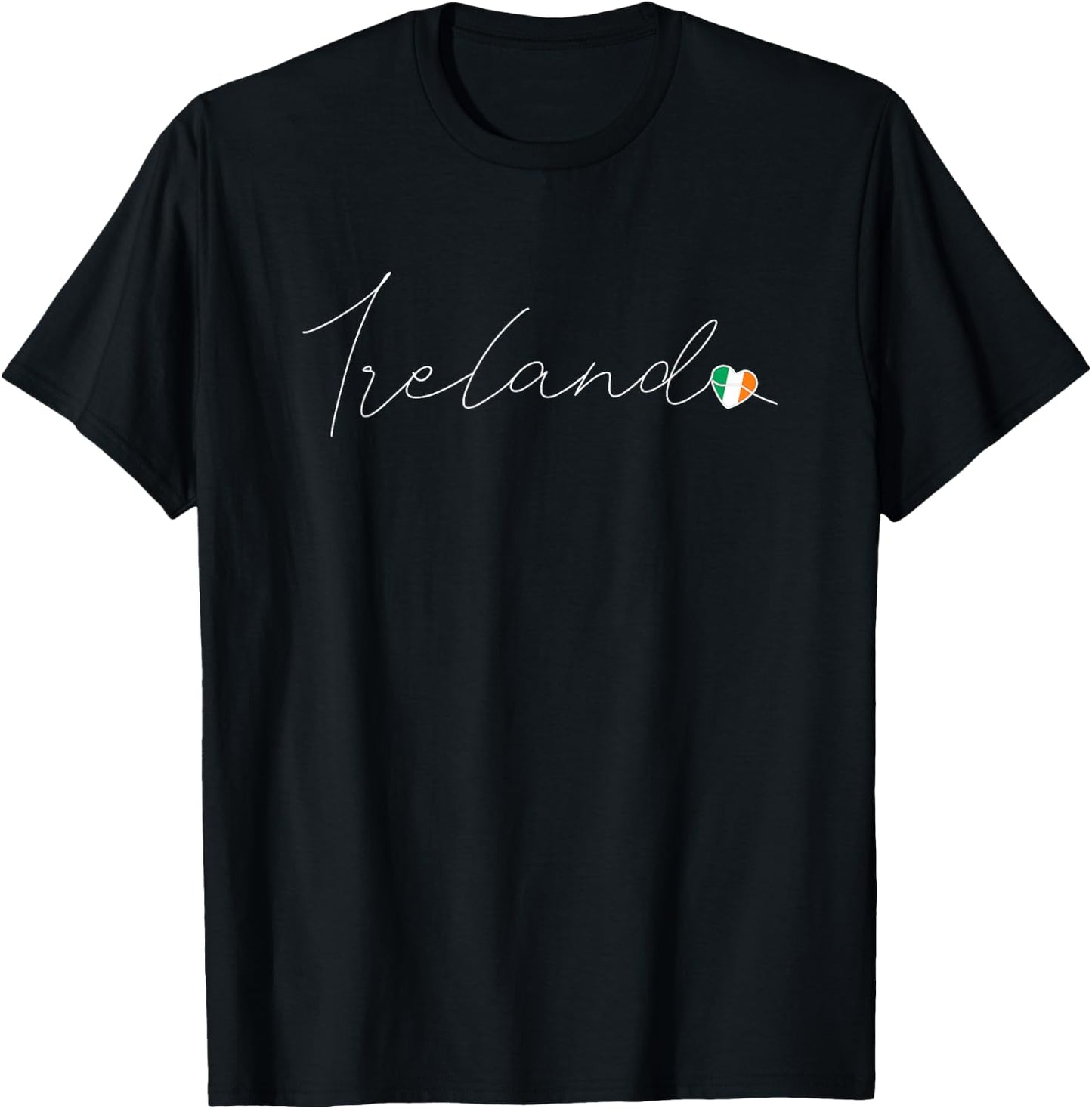 Éire Simple Love Irish Flag Heart on Ireland T-Shirt - T-Shirt | Black