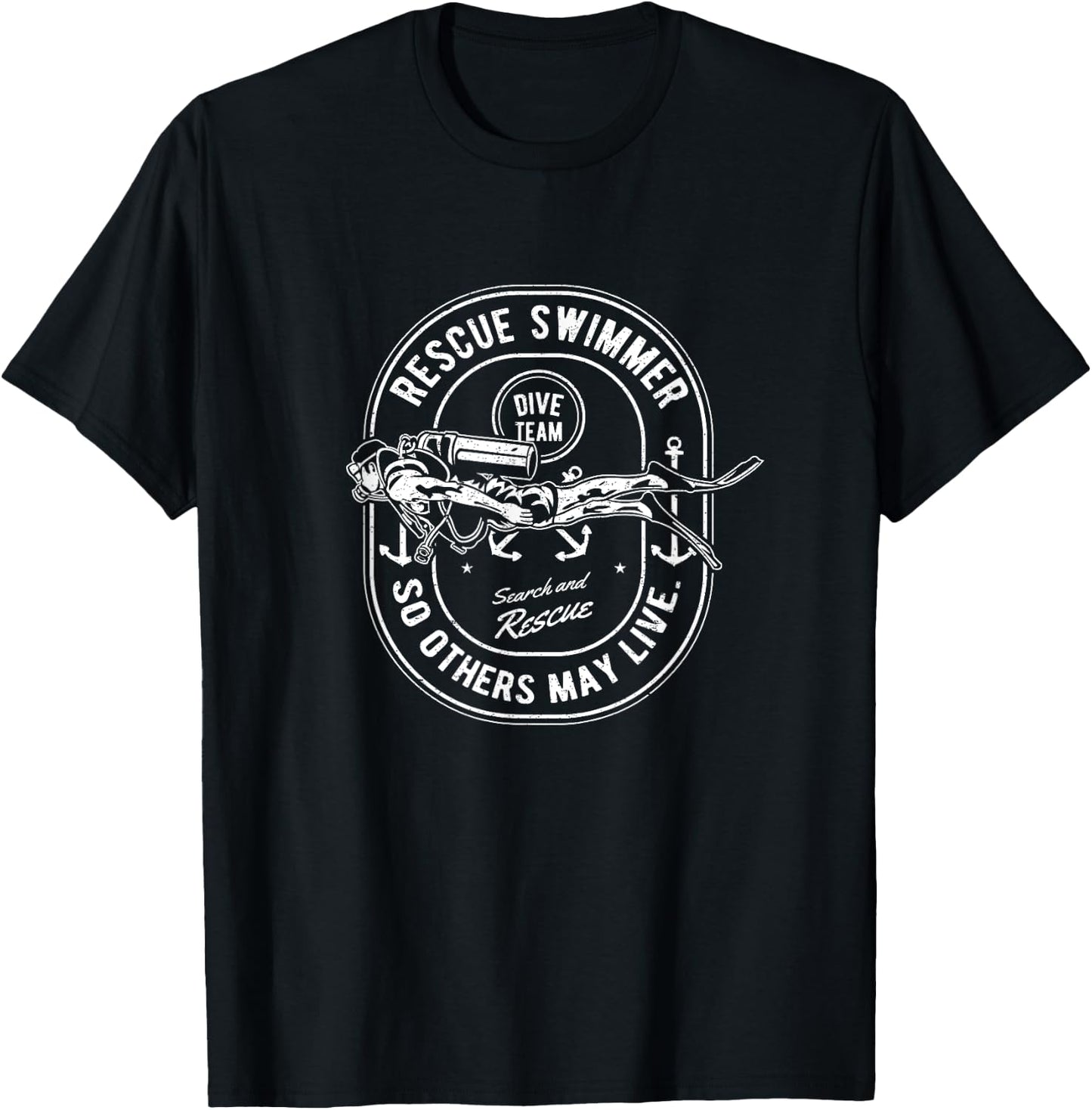 Military Shirt | Search and Rescue Swimmer T-Shirt - T-Shirt | Black