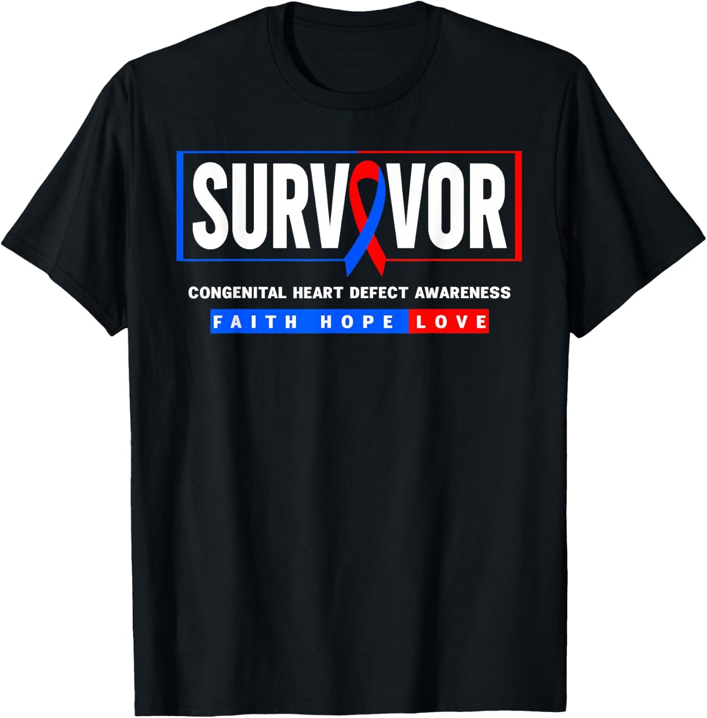 CHD Survivor Shirt - CHD Congenital Heart Defect Awareness T-Shirt - T-Shirt | Black