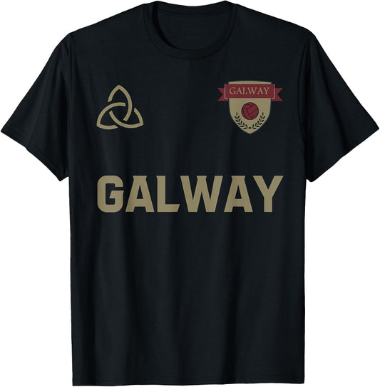 Irish GAA Gaelic and Hurling Jersey and Shirt Co. Black Adult Adults Classic Fit Short Sleeve Cotton Blend, Polyester Sports Jersey T-Shirt - T-Shirt | Black