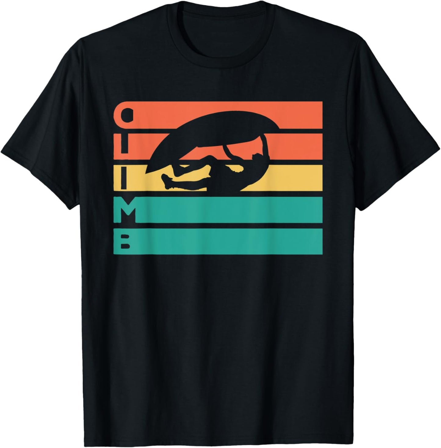 Retro Vintage Climbing Gift Climbers T-Shirt - T-Shirt | Black
