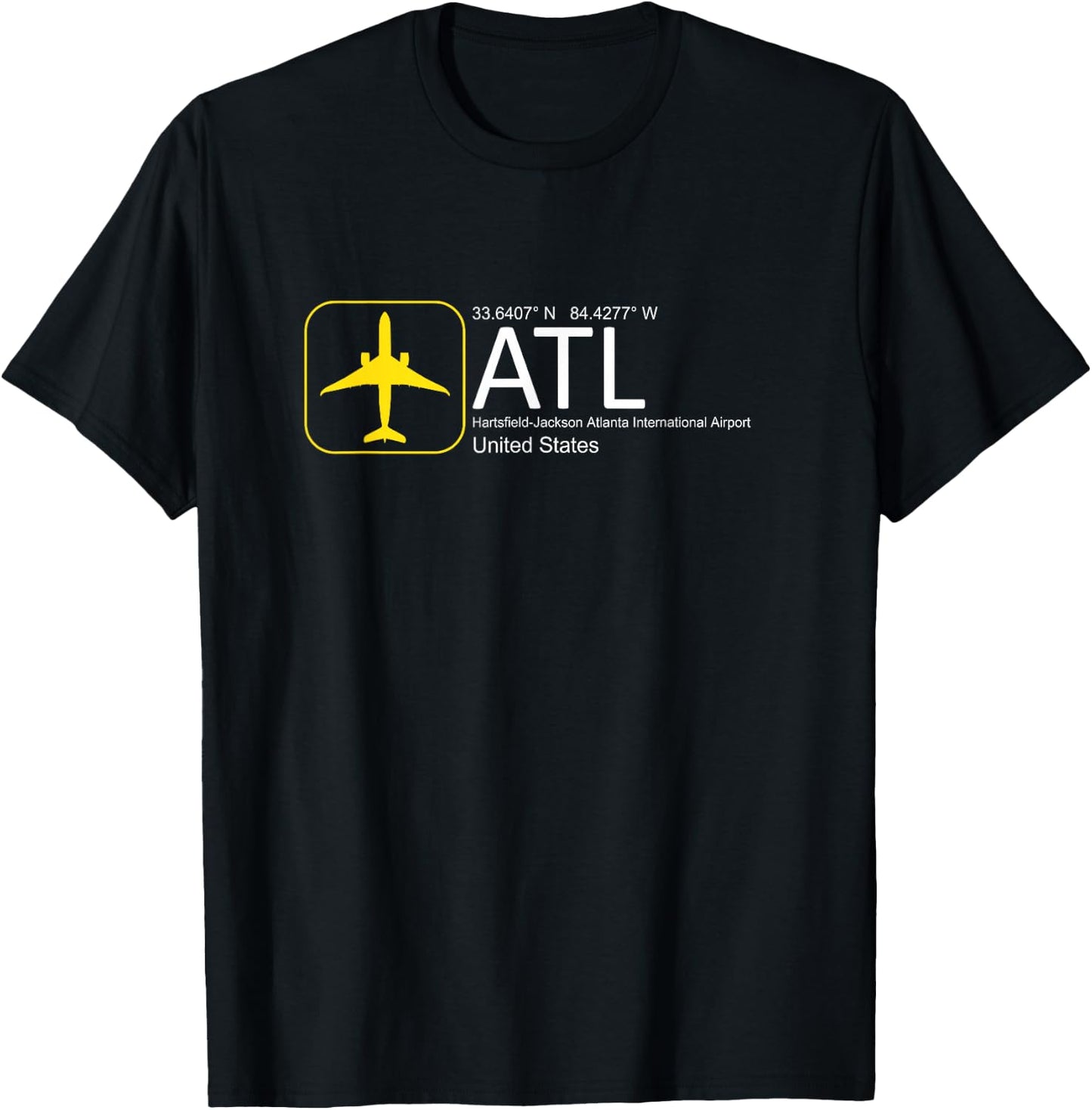 Hartsfield–Jackson Atlanta International Airport (ATL) T-Shirt - T-Shirt | Black