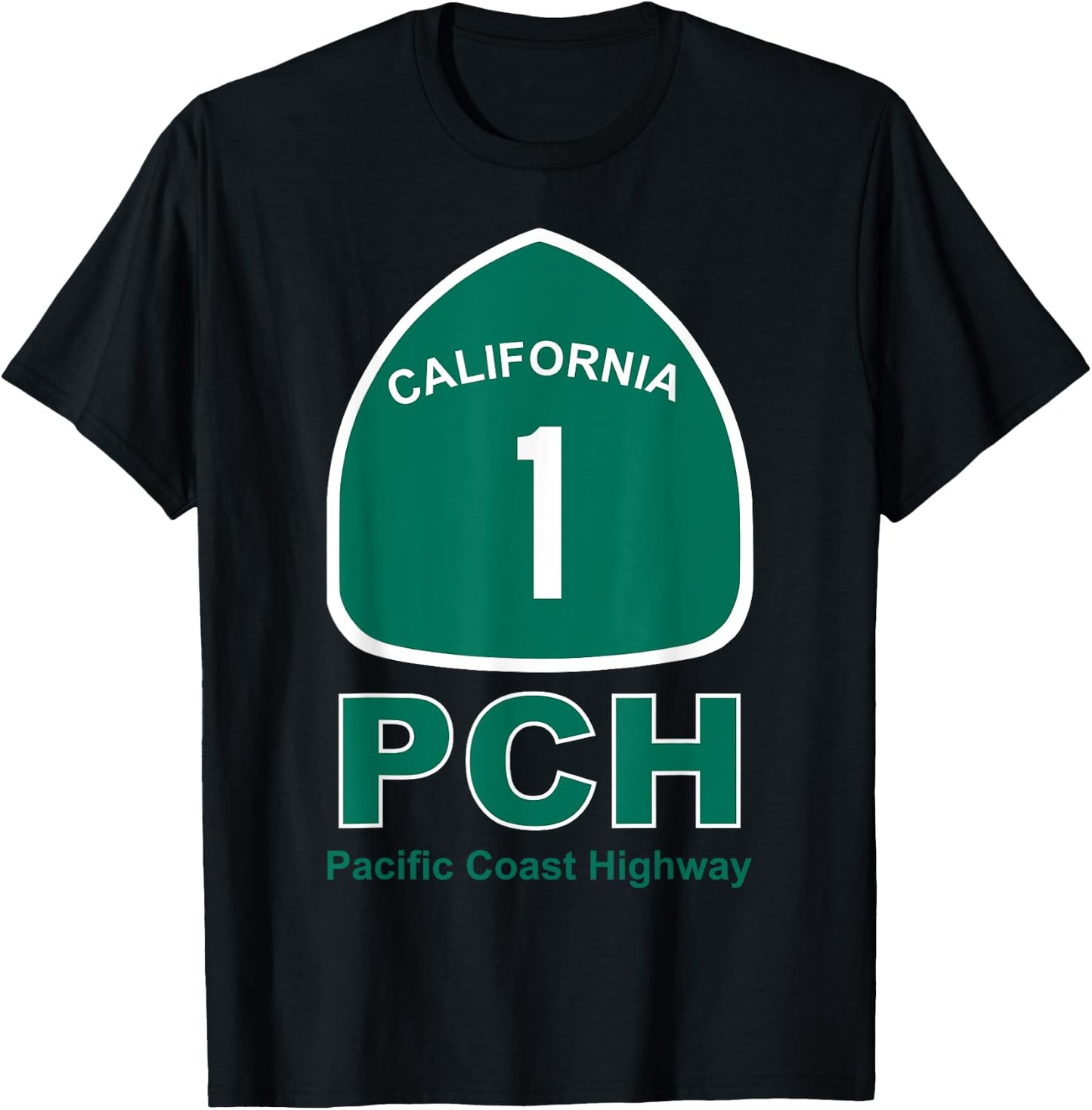 PCH - Pacific Coast Highway No 1 - USA - Biker T-Shirt - T-Shirt | Black