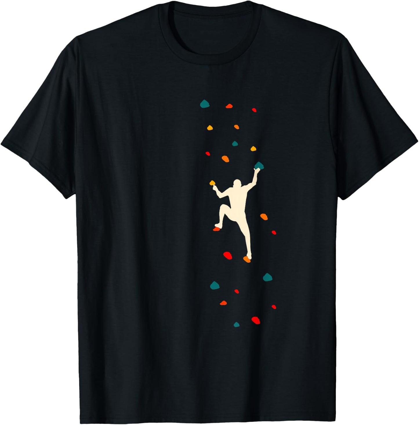 Bouldering Climber Free Climbing Small Rock Formation T-Shirt - T-Shirt | Black