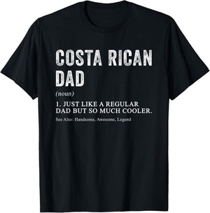 Costa Rican Dad Definition Funny for Costa Rican Men T-Shirt - T-Shirt | Black