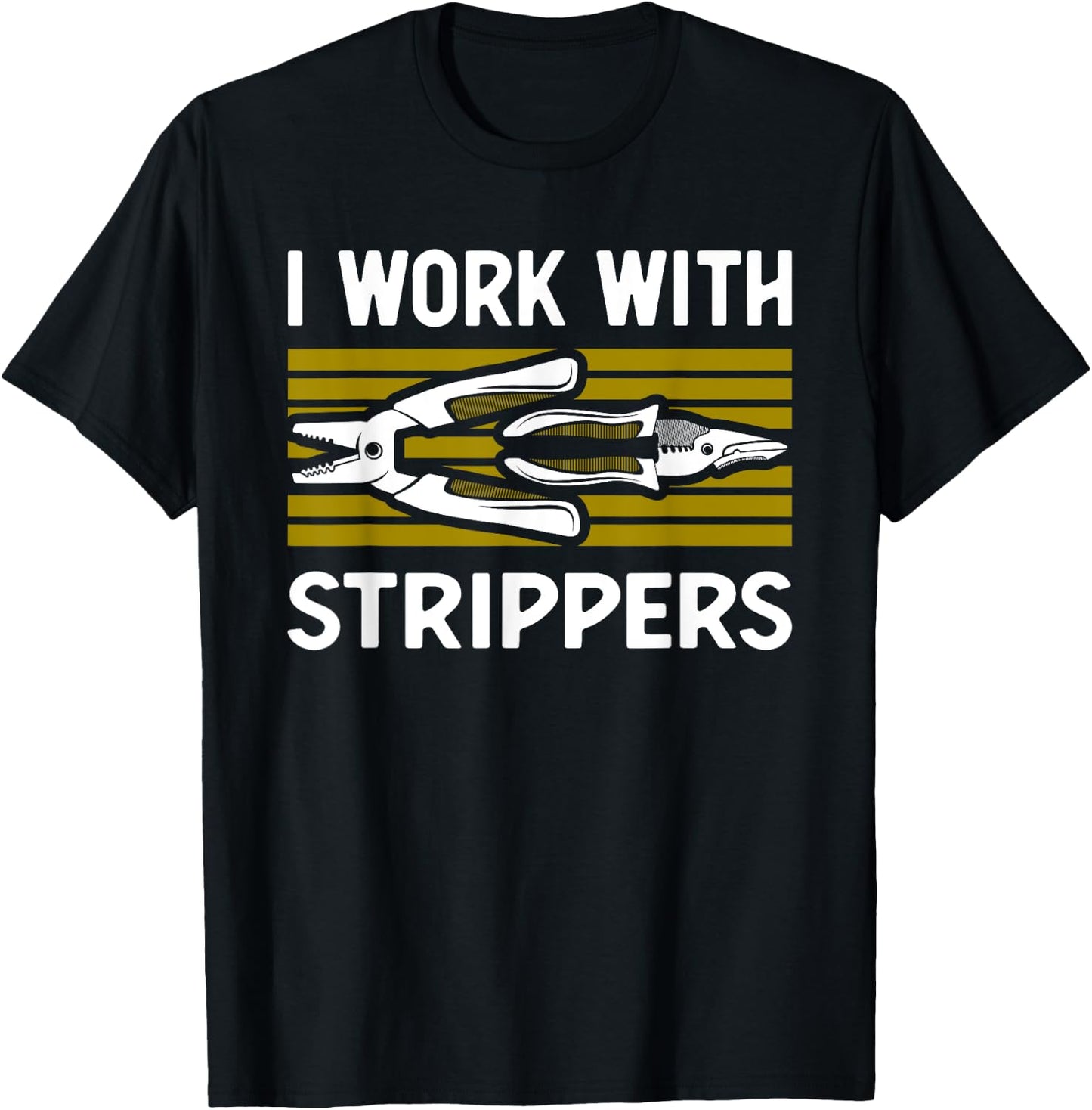 Cool Electrician Art Men Women Lineman Electrical Work Tools T-Shirt - T-Shirt | Black
