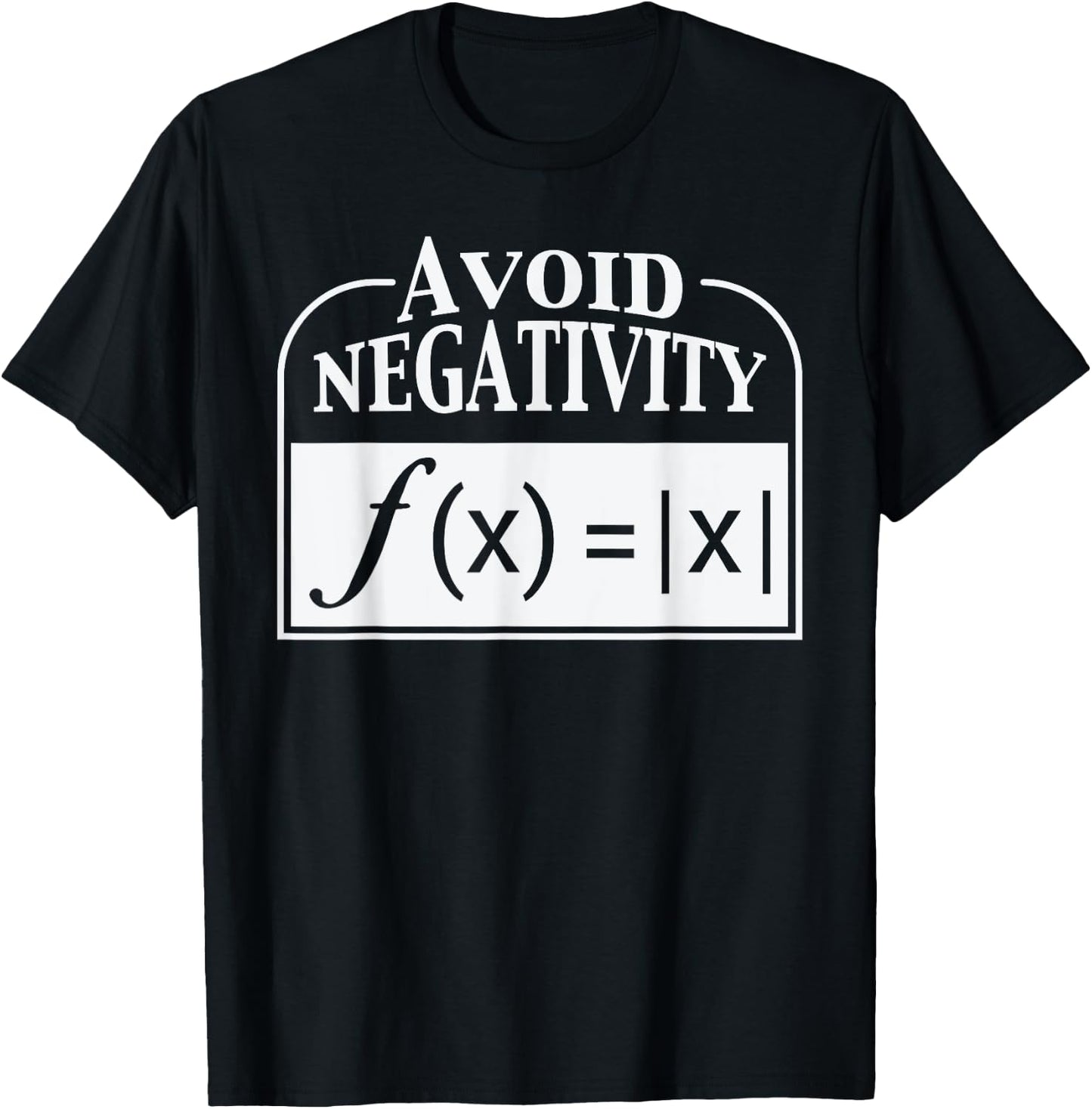 Avoid Negativity Funny Math Teacher Men Women Girls Kids T-Shirt - T-Shirt | Black