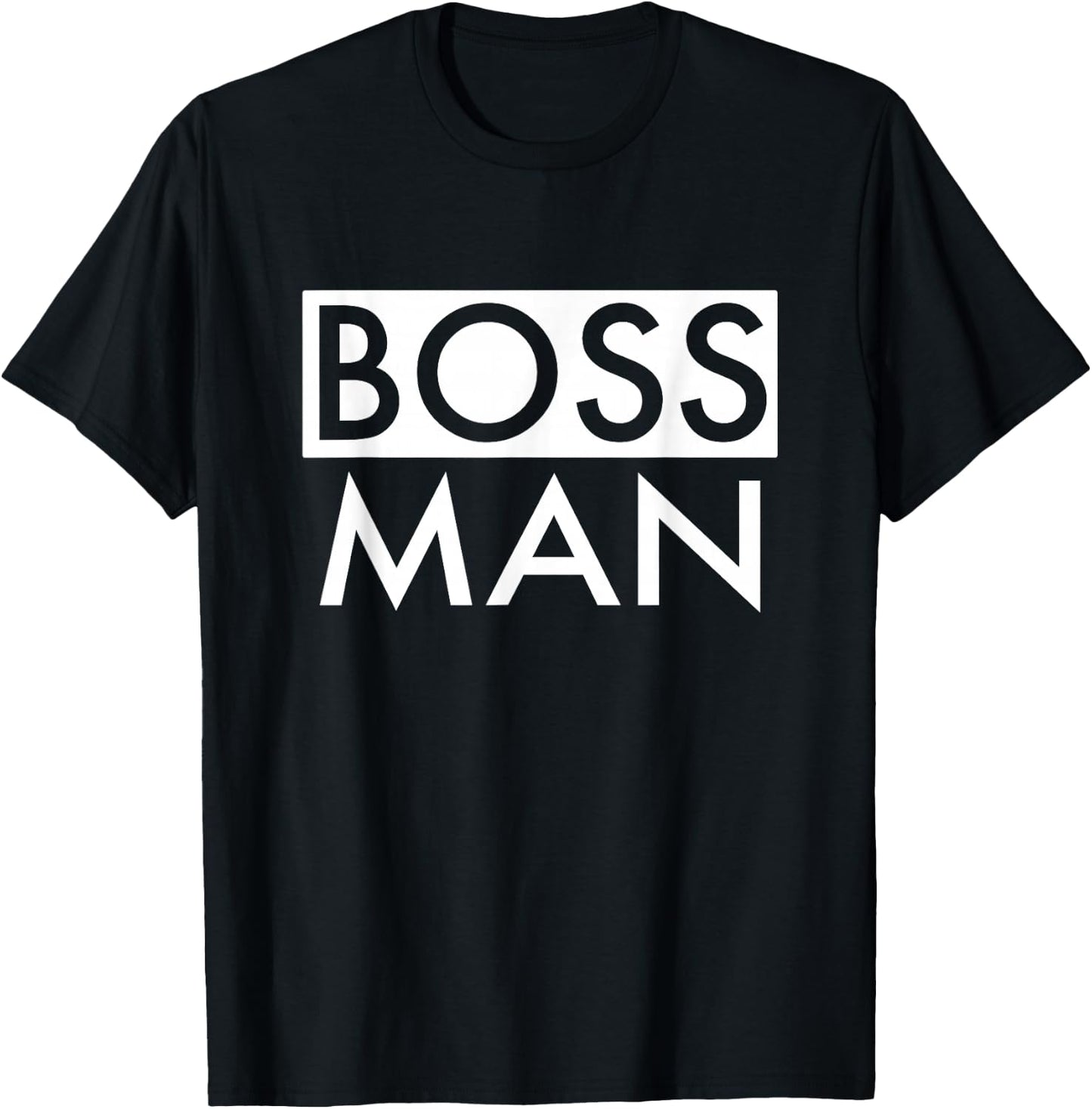 Boss Man Matching Family Couple Portrait Husband Dad T-Shirt - T-Shirt | Black