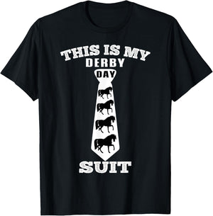 This Is My Derby Day Suit Funny Horse Racing Horse Lover T-Shirt - T-Shirt | Black