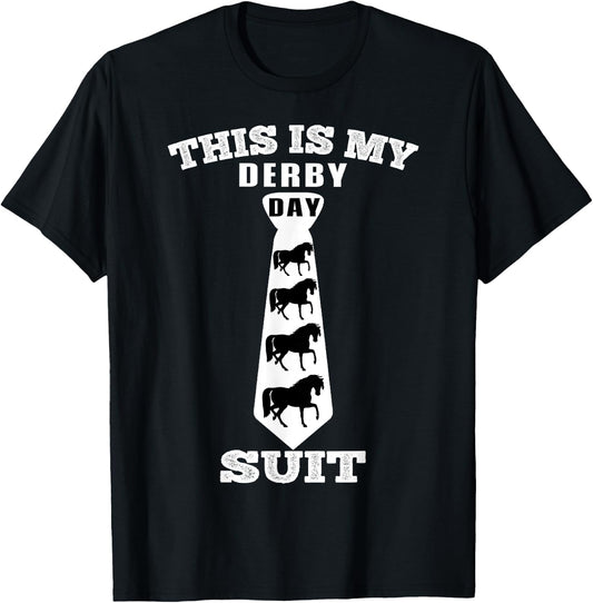 This Is My Derby Day Suit Funny Horse Racing Horse Lover T-Shirt - T-Shirt | Black