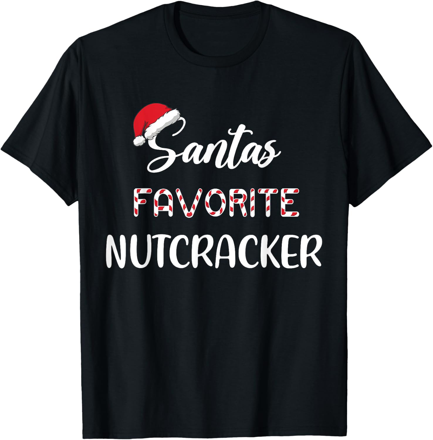 Santa’s Favorite Nutcracker Pajama Christmas Xmas T-Shirt - T-Shirt | Black