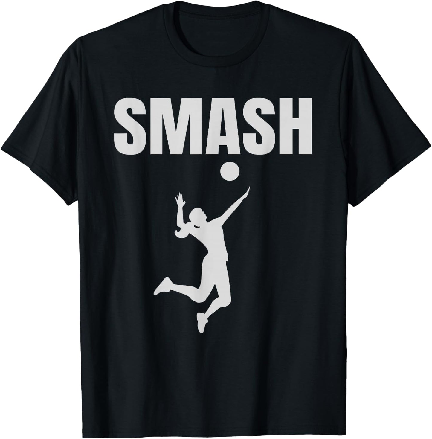 Smash Volleyball Player Spiker Net School Life T-Shirt - T-Shirt | Black