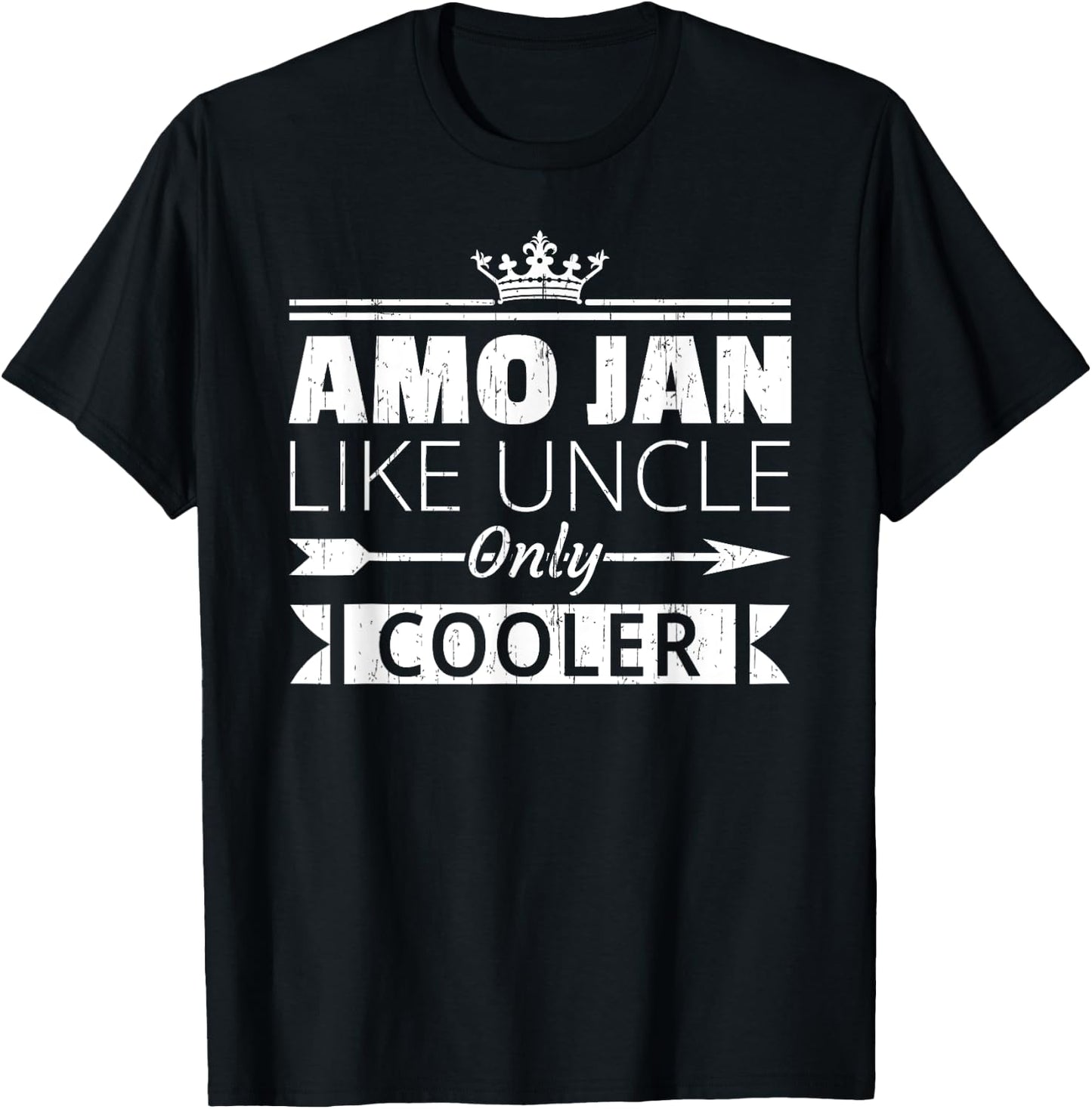Amo Jan Cooler Funny Lebanese Uncle Father's Day T-Shirt - T-Shirt | Black
