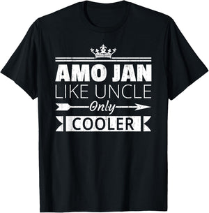 Amo Jan Cooler Funny Lebanese Uncle Father's Day T-Shirt - T-Shirt | Black