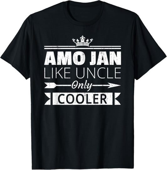 Amo Jan Cooler Funny Lebanese Uncle Father's Day T-Shirt - T-Shirt | Black