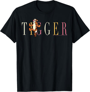 Disney Winnie The Pooh Tigger Simple Text T-Shirt - T-Shirt | Black