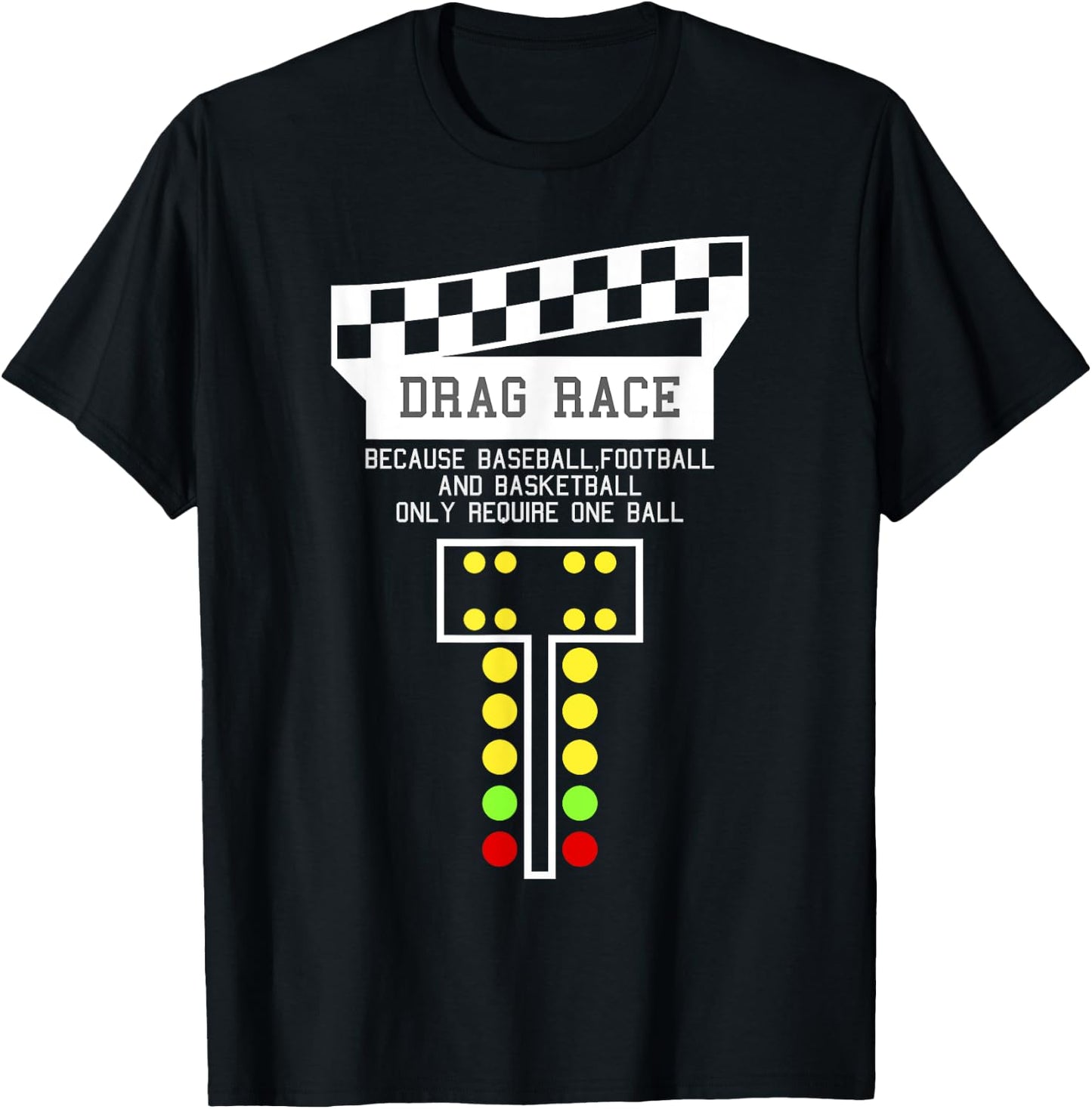 Drag Racing | Car Shirt | Racing - Adults, Black, Small, Short Sleeve, , Sports, Christmas T-Shirt - T-Shirt | Black
