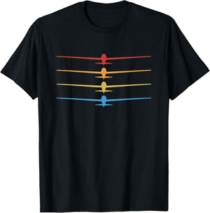 Retro glider, sailor, plane, gift, glider T-Shirt - T-Shirt | Black