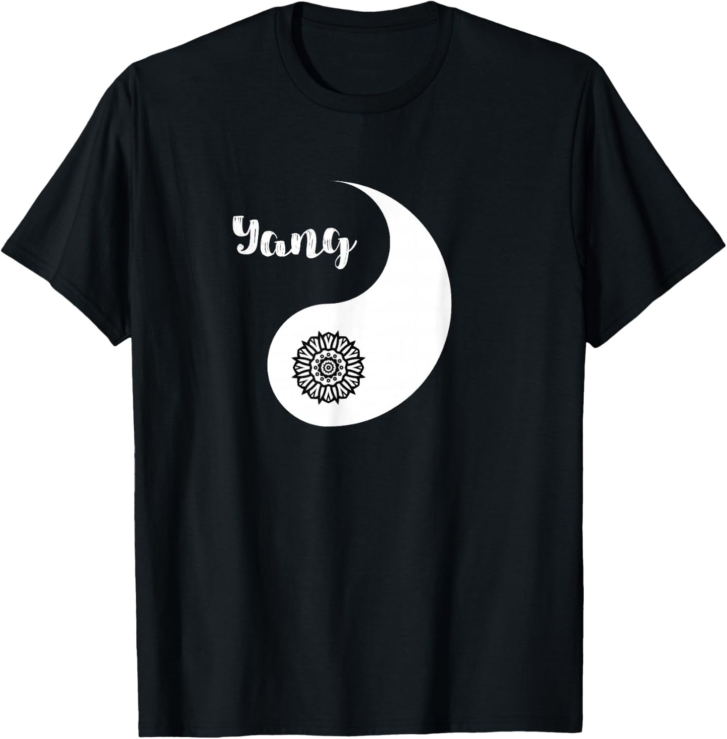 Yin & Yang Valentine's Day Cute Matching Couple T-Shirt - T-Shirt | Black