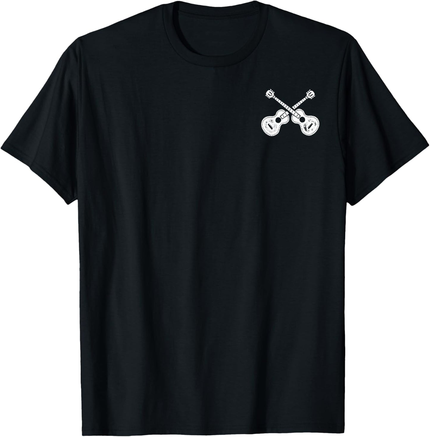 Disney Pixar Coco Crossed Guitars Pocket Tonal Coco Back T-Shirt - T-Shirt | Black