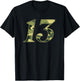 13th Birthday Soldier 13 Years Boy Girl Military Themed Camo T-Shirt - T-Shirt | Black