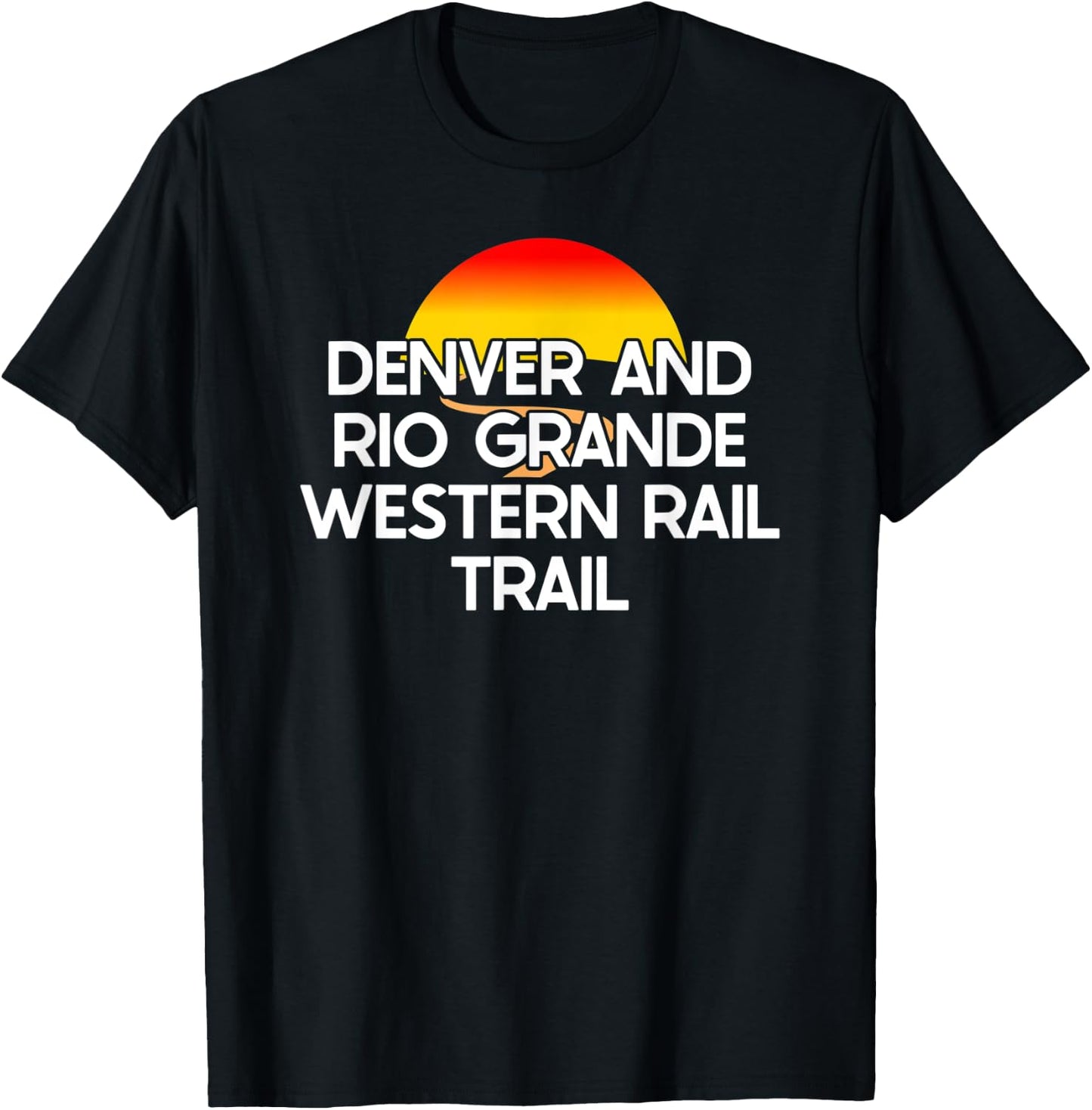 Denver and Rio Grande Western Rail Trail USA Rail Trail T-Shirt - T-Shirt | Black