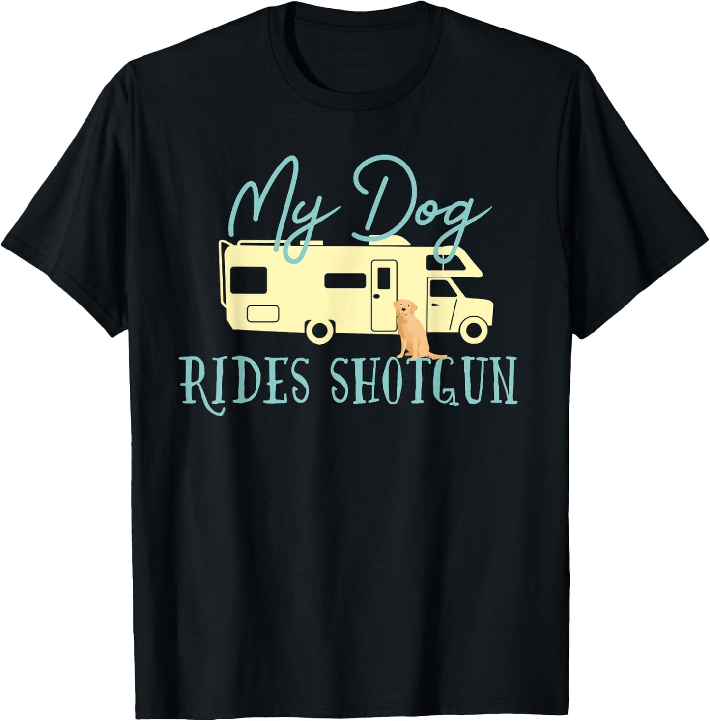 Golden Retriever Shirts Dog RV Funny Camping Travel T-Shirt - T-Shirt | Black