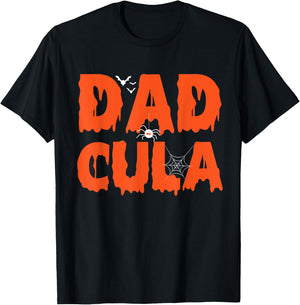 Funny Dadcula Halloween Dad Dracula Costume Momster matching T-Shirt - T-Shirt | Black