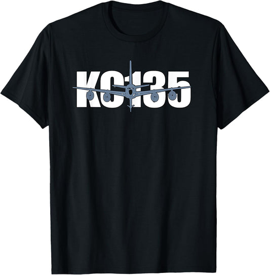 KC135 Stratotanker Airplane USAF Pilot Gift Aircrew Boom T-Shirt - T-Shirt | Black