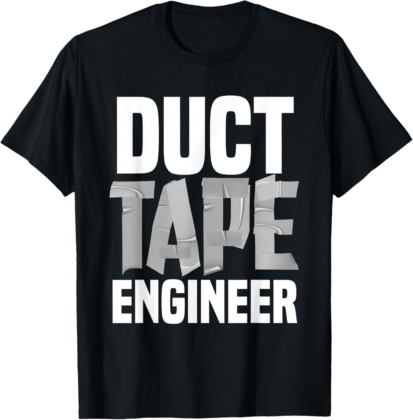 Funny Duct Tape Engineer Women Tape Handyman Repair T-Shirt - T-Shirt | Black
