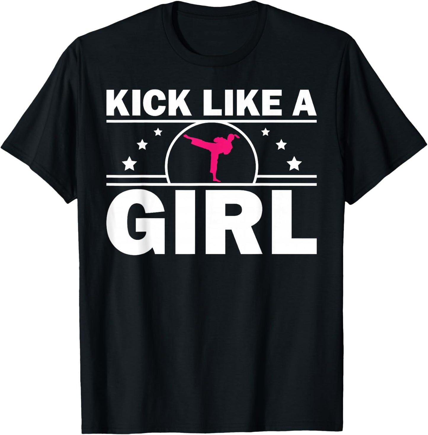Cool Karate Gift Kickboxing Karate Lover Taekwondo Cute Karate Design For Girls Women Kids Martial Arts Kung Fu T-Shirt - T-Shirt | Black