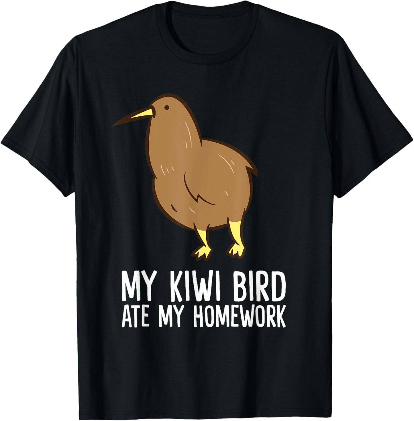 Sorry My Kiwi Ate My Homework Funny Kiwi T-Shirt - T-Shirt | Black