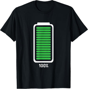 Full Battery Funny Halloween Costume T-Shirt - T-Shirt | Black