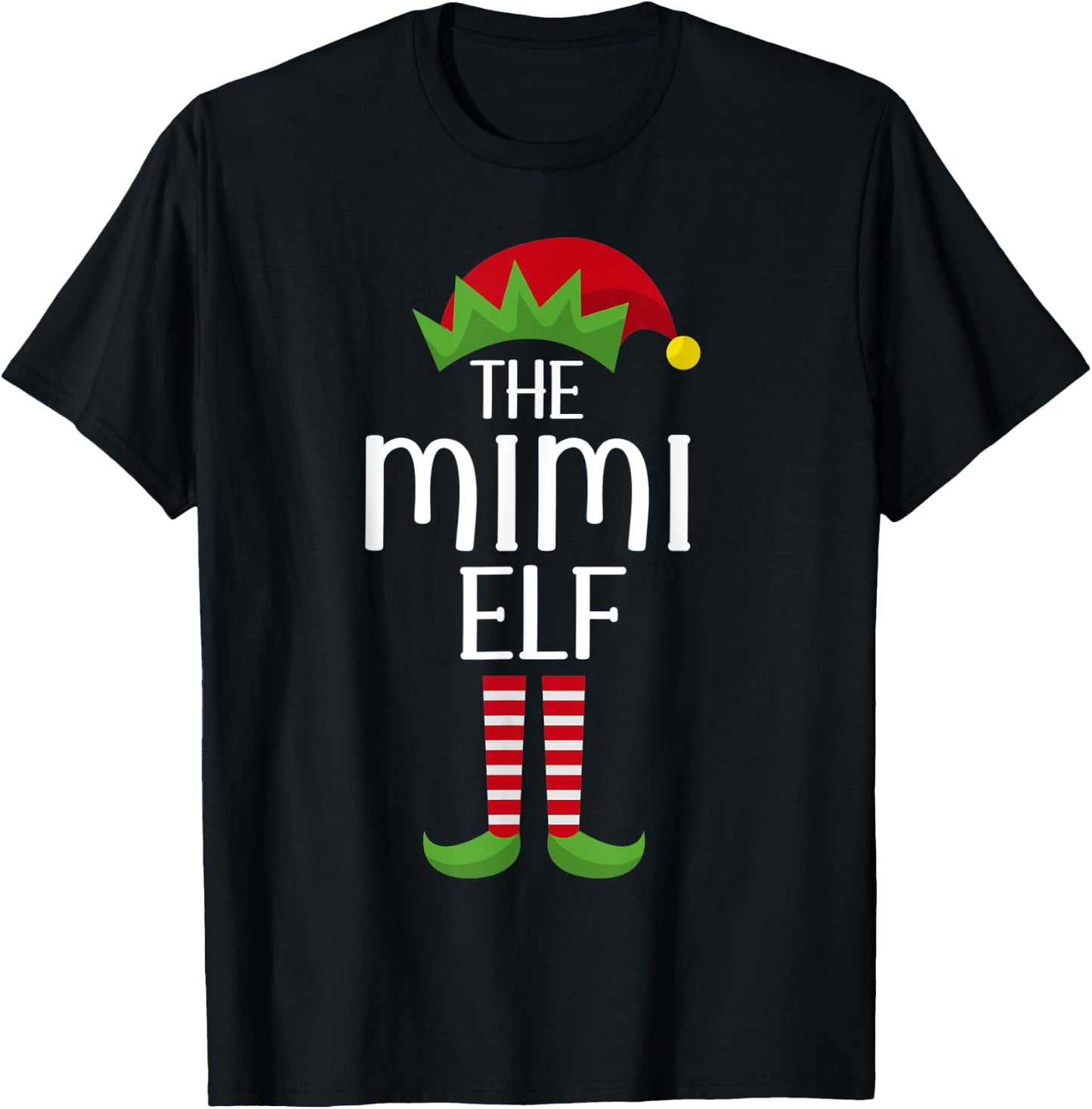 Elf Group Matching Family Christmas Costume The Mimi Elf T-Shirt - T-Shirt | Black