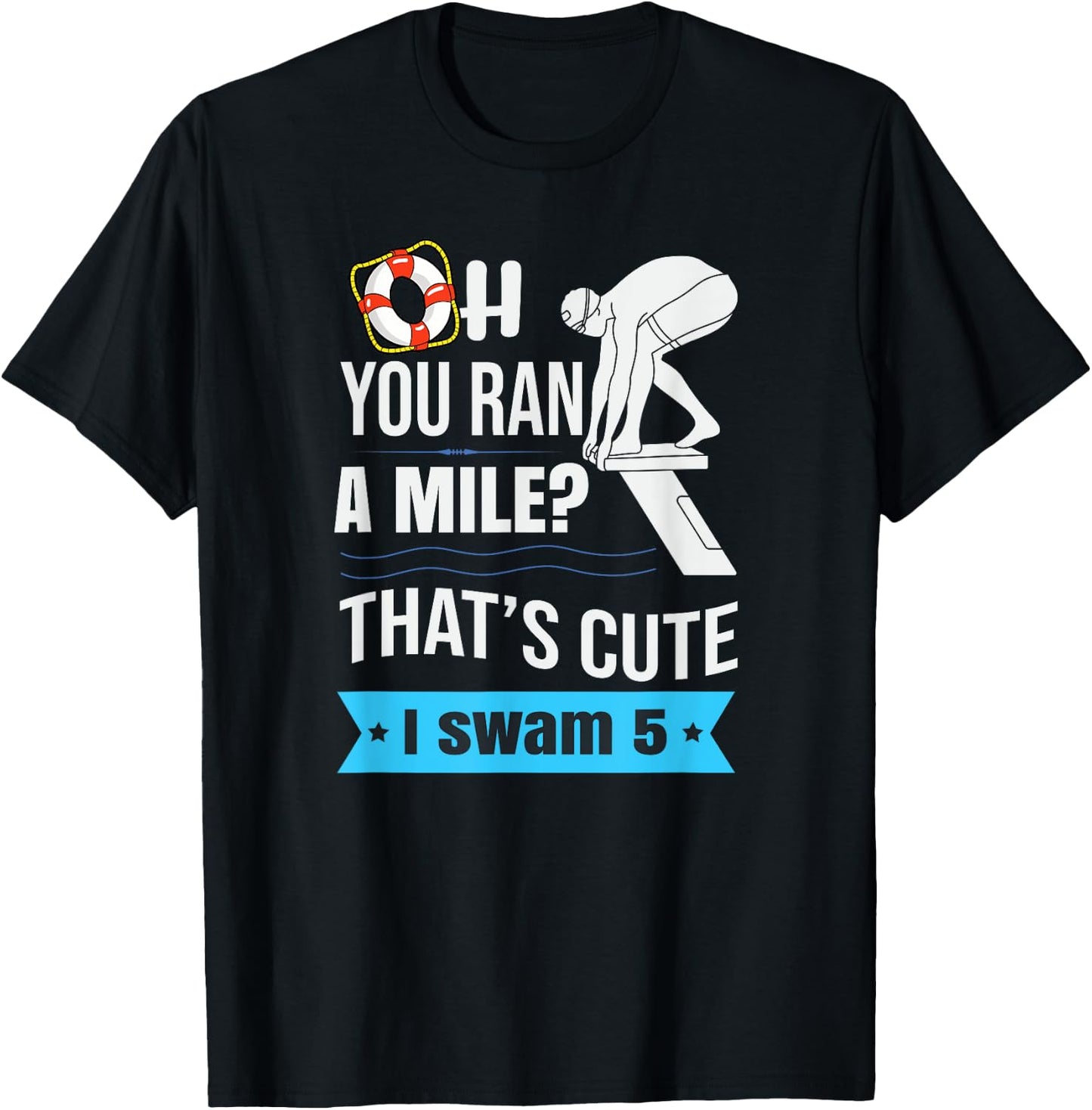 Funny Swimmer Swim Swimming Quote For Swimmers T-Shirt - T-Shirt | Black