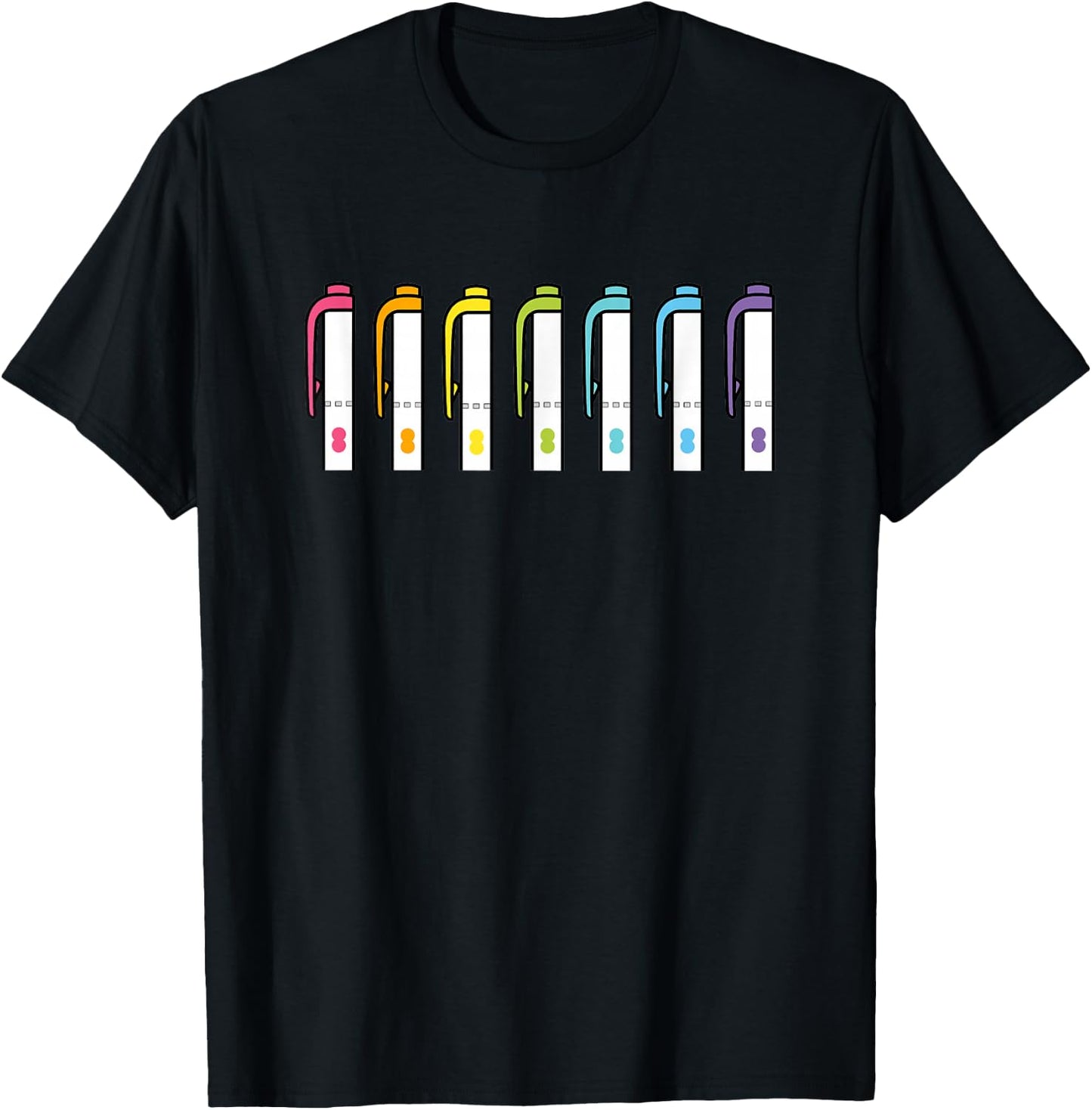 Planner Pens and Markers T-Shirt - T-Shirt | Black