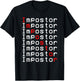 Impostor Repeated Gift Video Gamer Shirt Impostor Kinda Sus T-Shirt - T-Shirt | Black