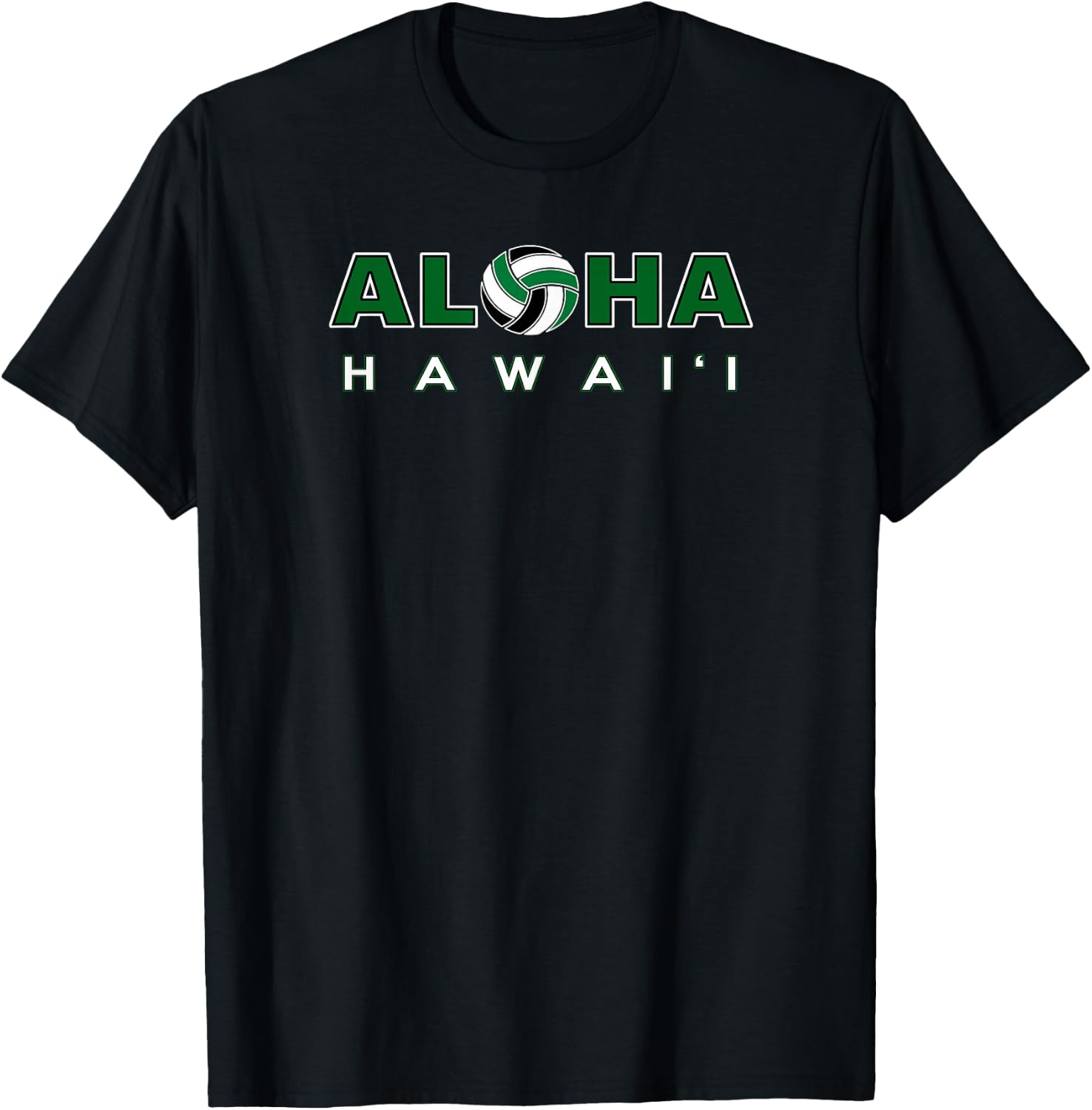 ALOHA Hawaii Volleyball T-Shirt - T-Shirt | Black