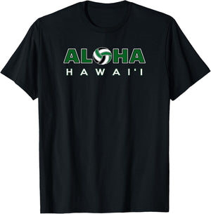 ALOHA Hawaii Volleyball T-Shirt - T-Shirt | Black