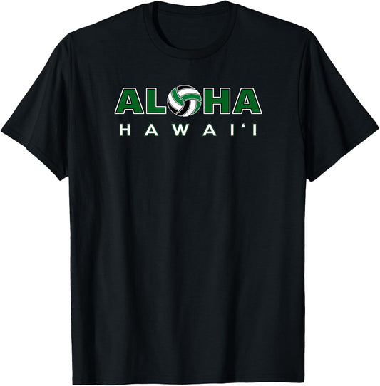 ALOHA Hawaii Volleyball T-Shirt - T-Shirt | Black