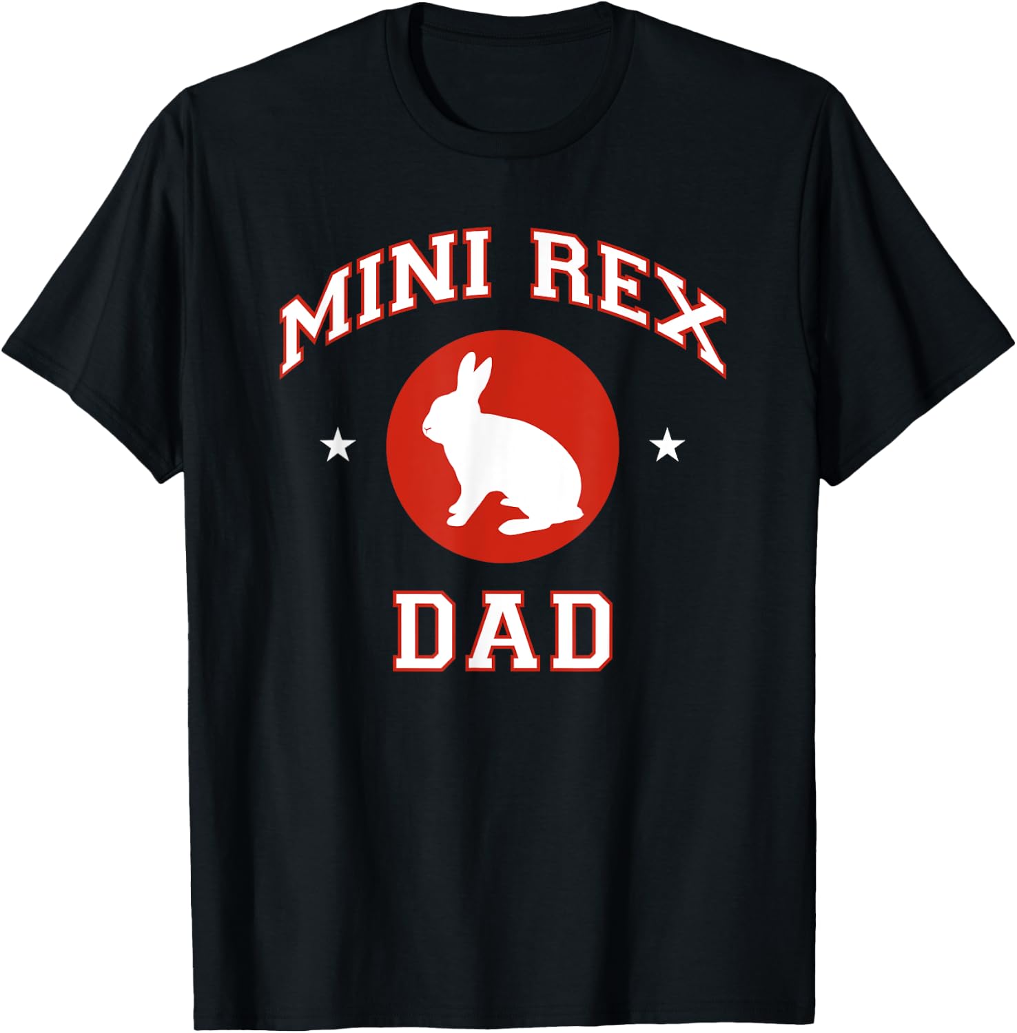 Mini Rex Rabbit Dad T-Shirt - T-Shirt | Black