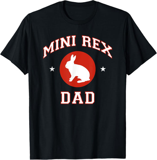 Mini Rex Rabbit Dad T-Shirt - T-Shirt | Black