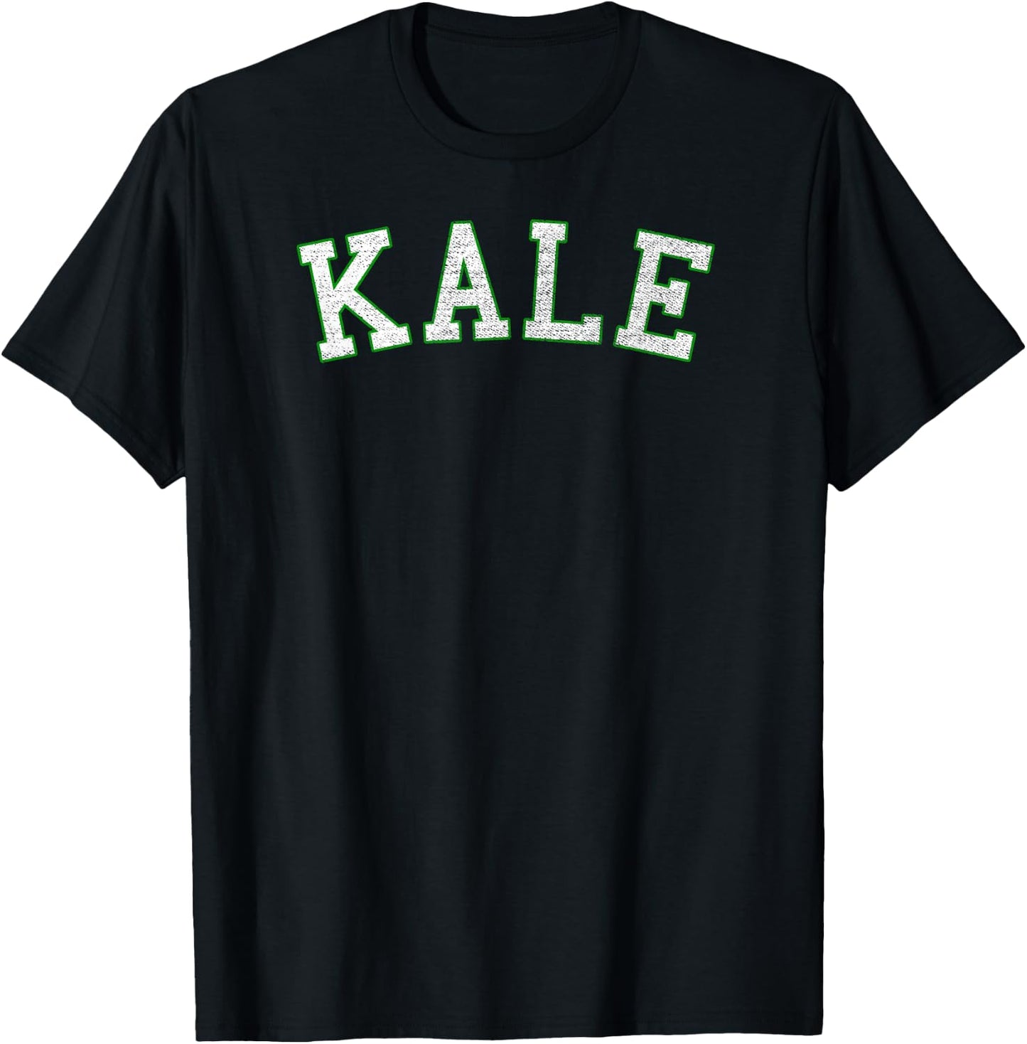 Vintage Retro Kale University Funny Vegan T Shirt T-Shirt - T-Shirt | Black